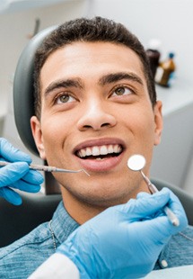 a patient receiving preventive dentistry near Brentwood