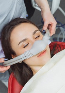 a patient undergoing sedation dentistry near Brentwood